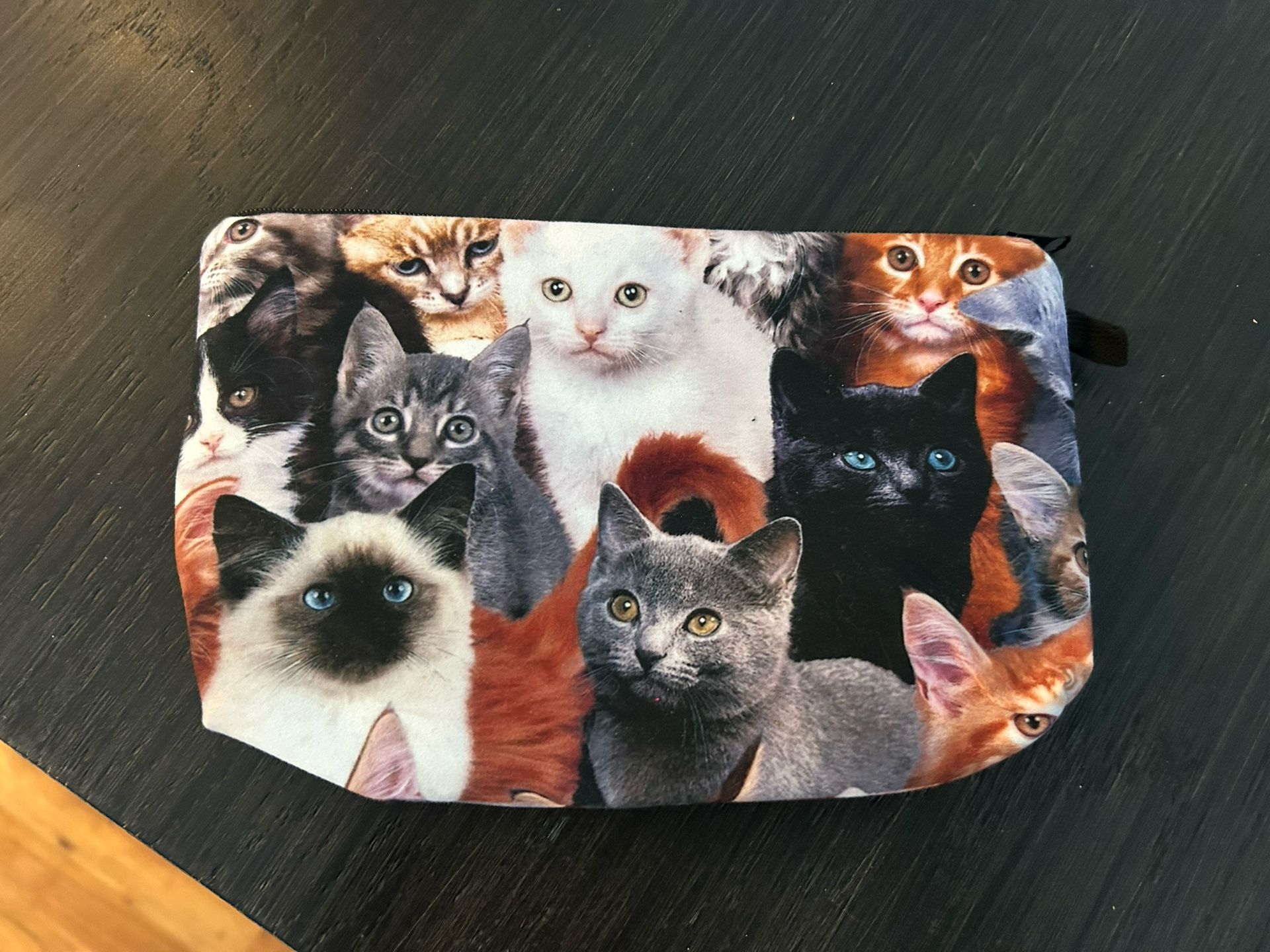 cat makeup bag with zipper
