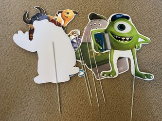 Monster Inc Birthday Decoration/ Yard Park Decoration/ Mike Sully Birthday Party Cardboard