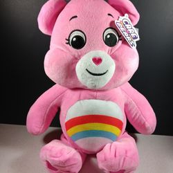 Care Bears Cloudco Cheer Bear 15" Plush Toy Stuffed Animal Pink Cuddly Doll