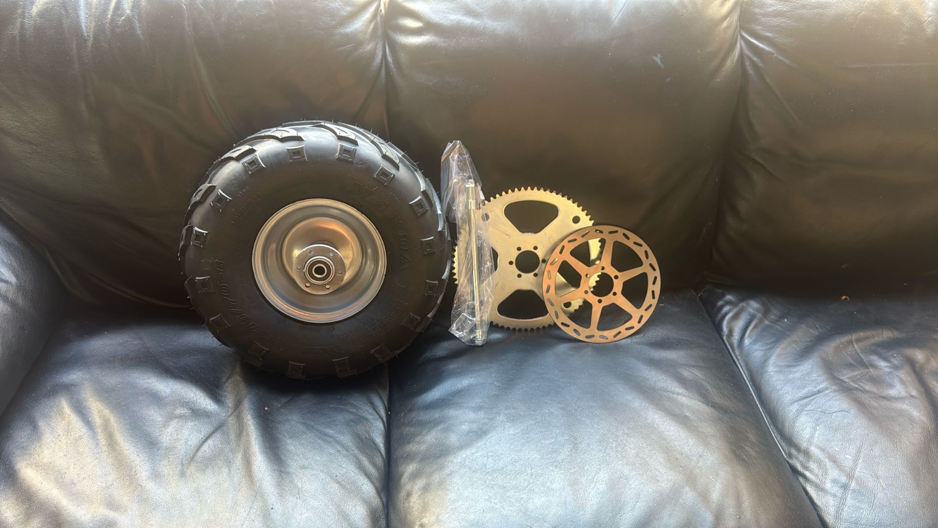 Mini Bike 145x70-6 Rear V-Tread Tire & Wheel Assembly, CT100