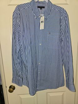 Tommy Hilfiger Mens Shirt Blue Sz XL NWT