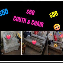 $50 for couch and chair plus office chair lamp cart