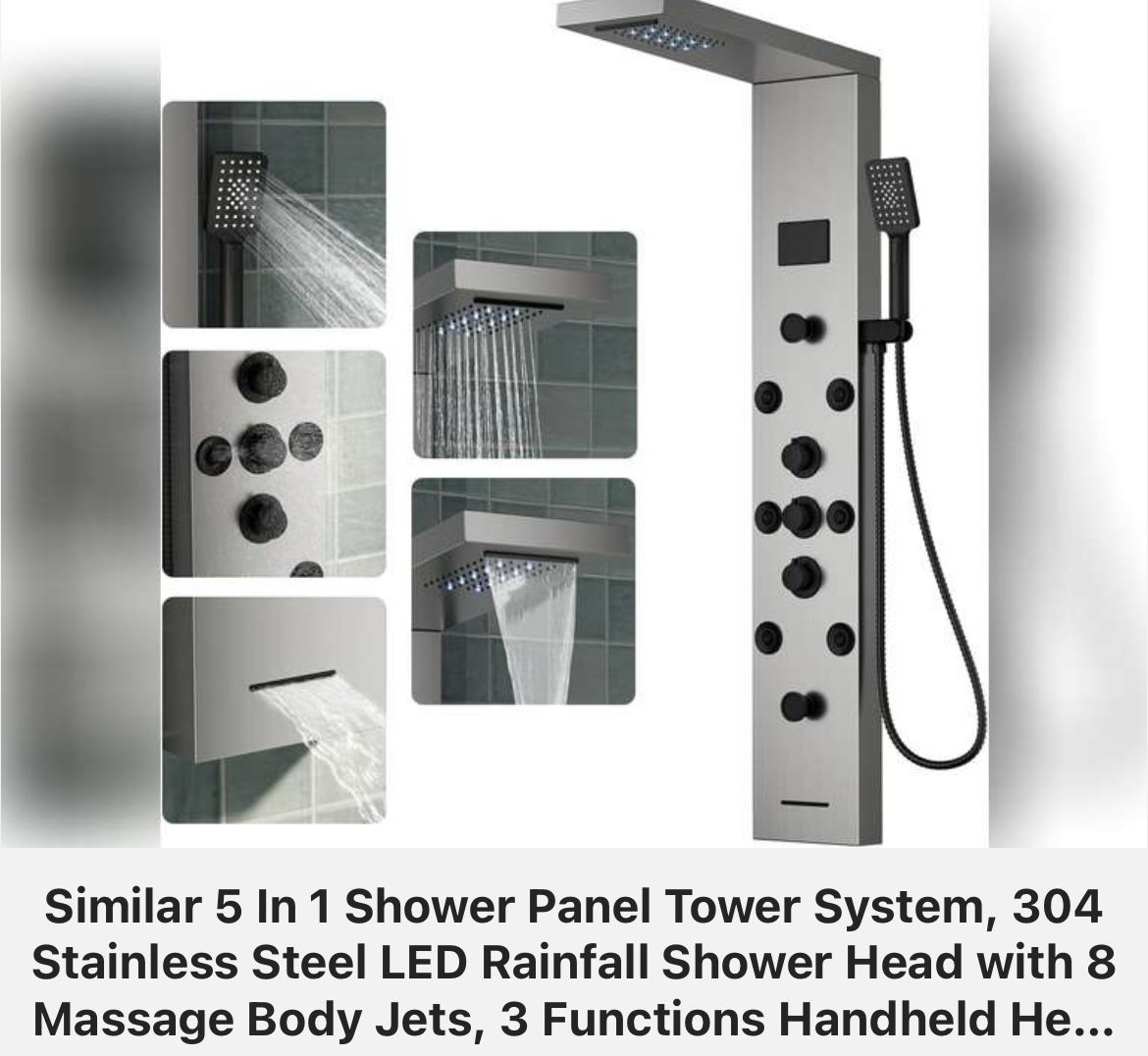 5-1 LED Shower Panel