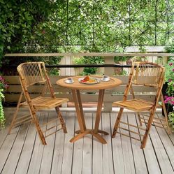 Bamboo Chairs Set Of 4