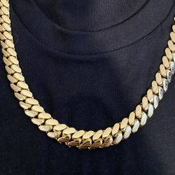 Miami Cuban Link Chain Heavy 14k Gold plated 