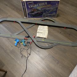 Vintage Knight Rider Cutoff Challenge Slot Car Race Set; All Track, Cars, & Cords (see description)