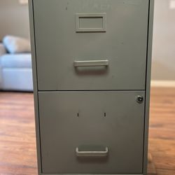 2 Drawer Metal File Cabinet