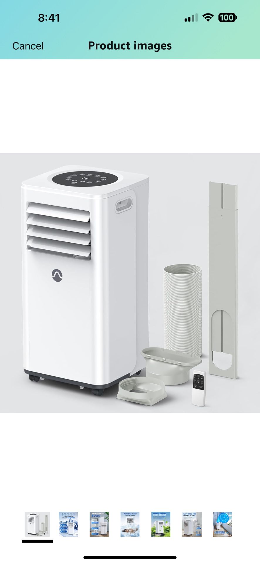 Brand: GINOST Portable Air Conditioners, 10000 BTU Air Conditioner Portable for Room up to 450 Sq. Ft., 3-in-1 Portable AC Unit with Digital Display,