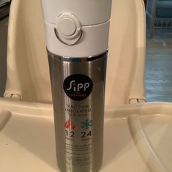 New Sipp Thermos Vacuum Insulated 16 Oz Bottle 12 Hours Hot Or 24 Hours Cold 