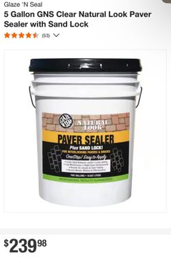 Multiple Sealers 5 Gallon GNS Clear Natural Look Paver Sealer with Sand Lock