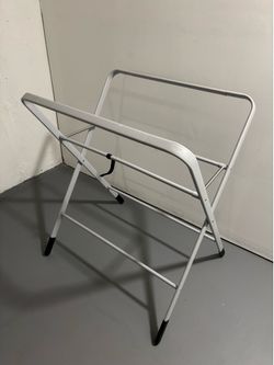 Folding Gray Metal Towel Rack / Blanket Rack