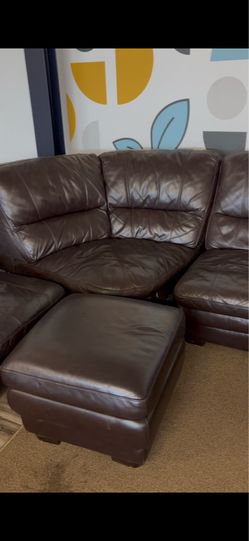 Morris furniture 7piece all leather couch in great shape!