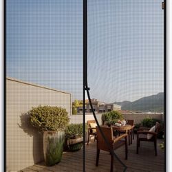 MAGZO Magnetic Screen Door Fit Door Size 74 x 80 Inch, Screen Size 74" x81" French Door Screen with Full Frame Hook&Loop