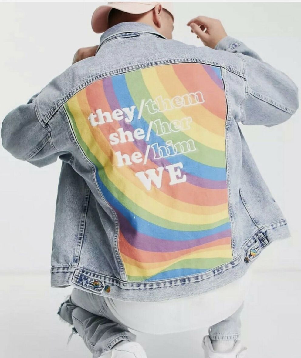 LEVI’S LGBTQ RAINBOW PRIDE DENIM TRUCKER JACKET NWT MSRP $148 MENS SIZE MEDIUM
