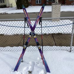 Downhill Ski With Bindings Boots and Poles /BRIDGEVIEW/