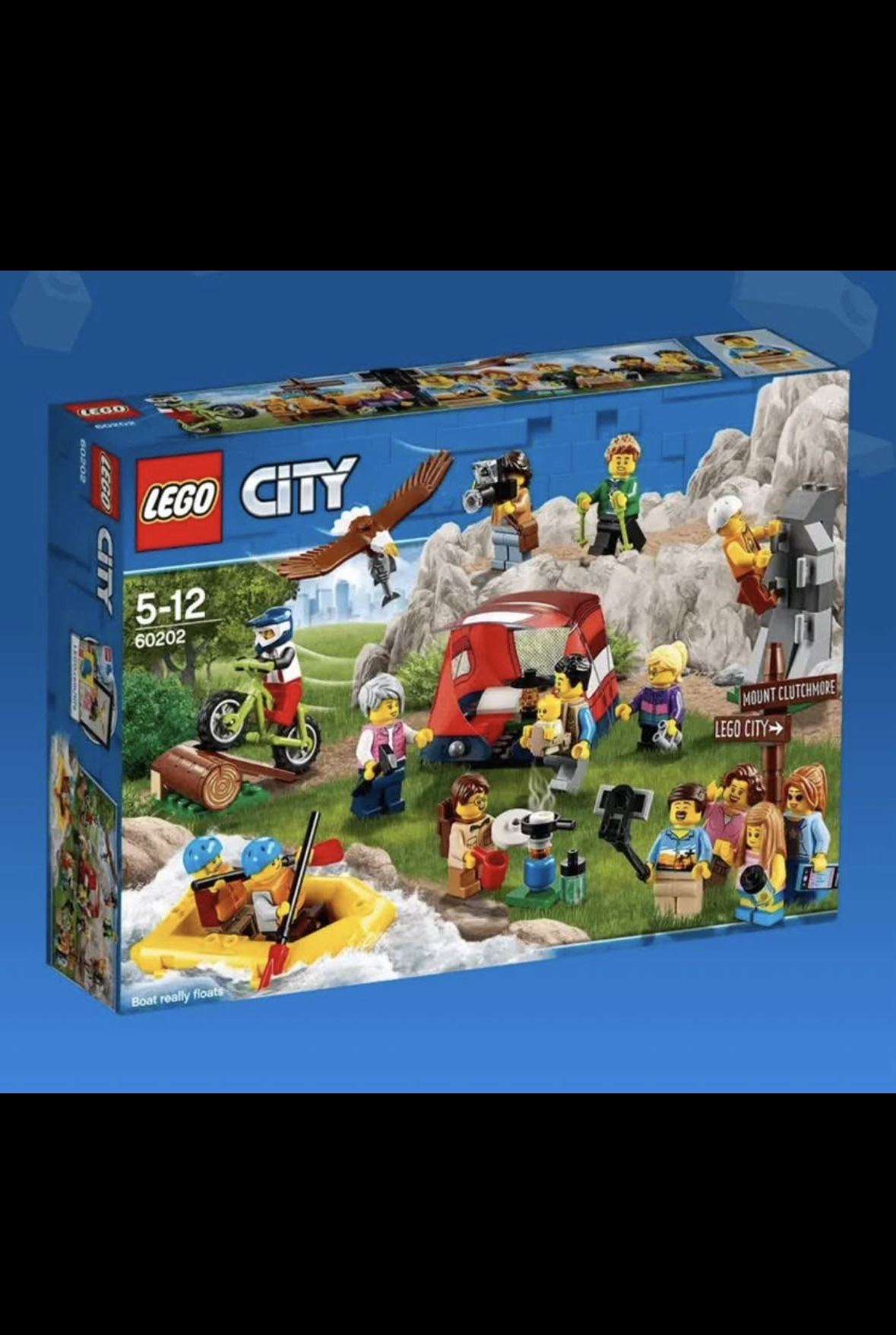 Lego city people pack - outdoor adventures 60202 99% complete missing one life jacket