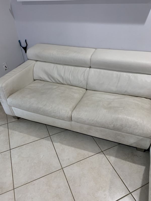 Used White Leather Couch for Sale in Miami, FL OfferUp
