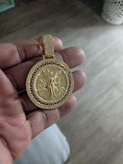 14k over 925 moissanite pendant