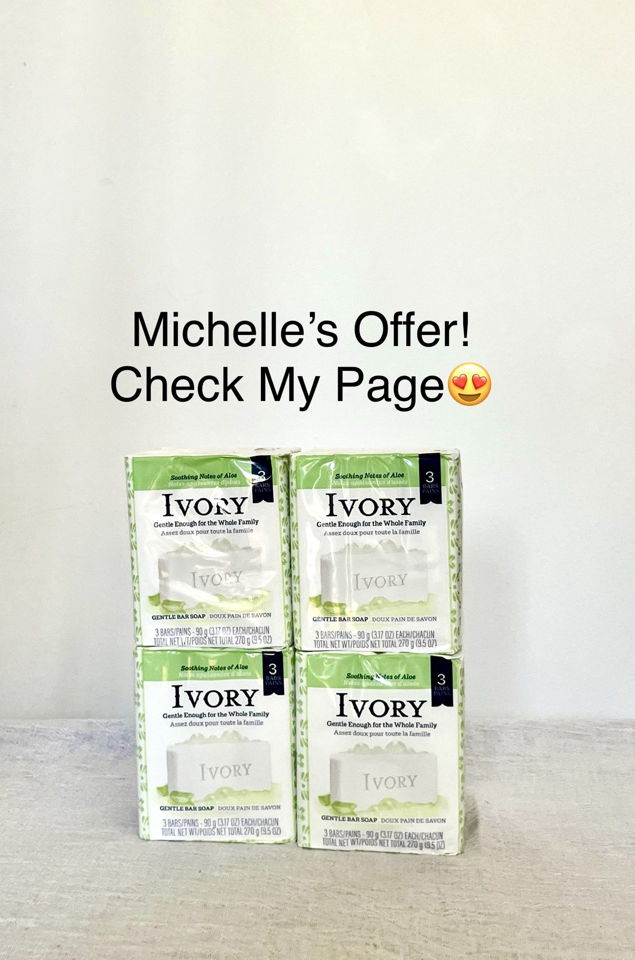 Ivory Gentle Bar Soap 3 Ct set