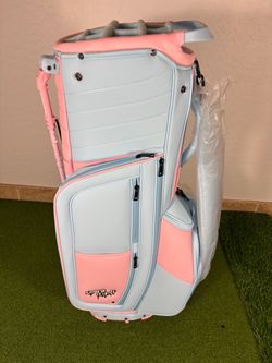 Shank It Golf Cotton Candy Chaos 2.0 Stand Bag 14-Way Pink Blue NEW
