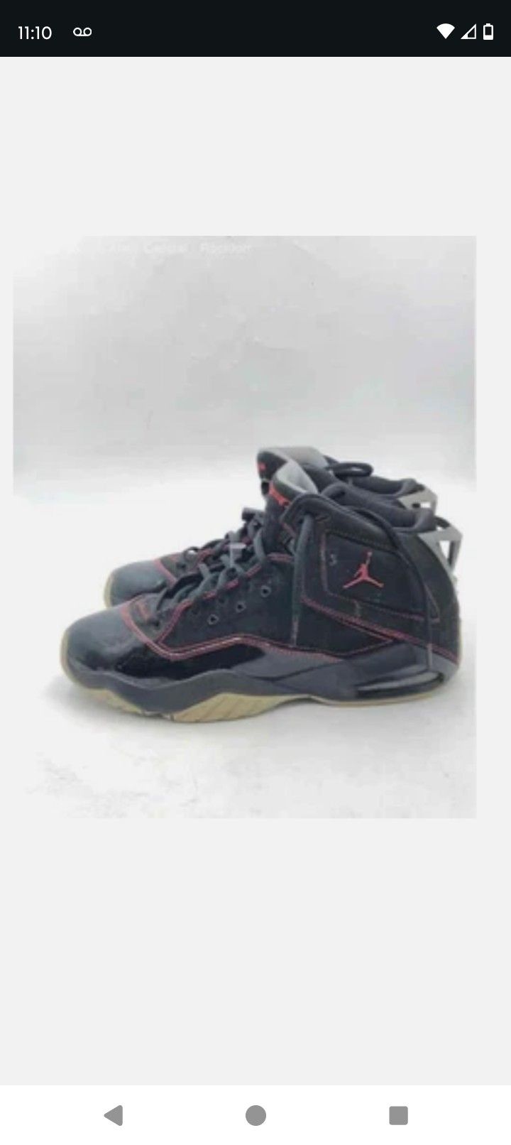 Nike Air Jordon Mens Black Lace Up Mid Top Basketball Sneaker Shoes Size 11