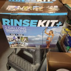 2 Gallon Rinsekit Pro Battery Pressurized Portable Shower, New In Original Factory  Box  $100 Firm