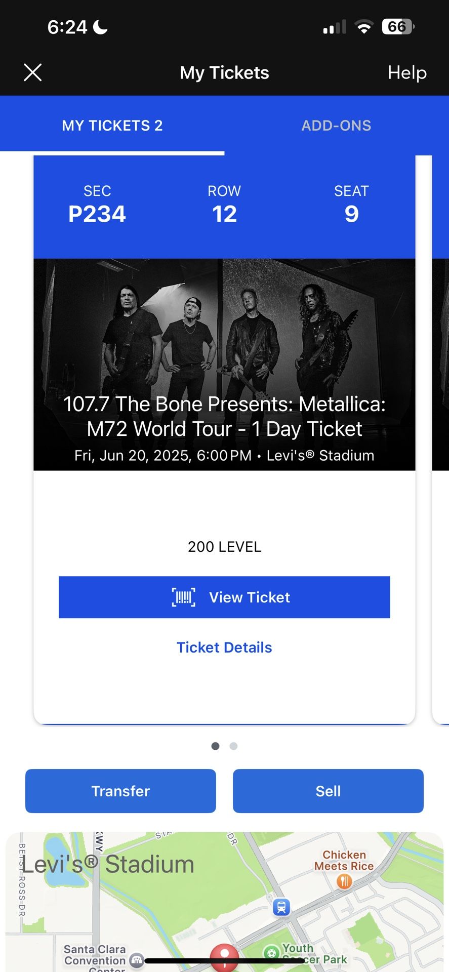 Metallica Tix x 2