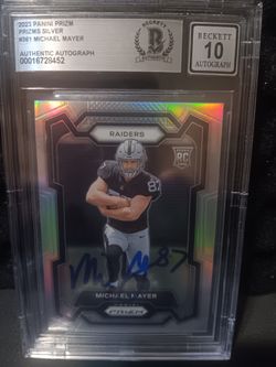 2023 Panini Prizm Silver #361 Michael Mayer Beckett 10 Autographed 🔥🔥🔥