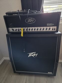 PEAVEY 6505+ HALF STACK CAB & HEAD WITH FOOT PEDAL