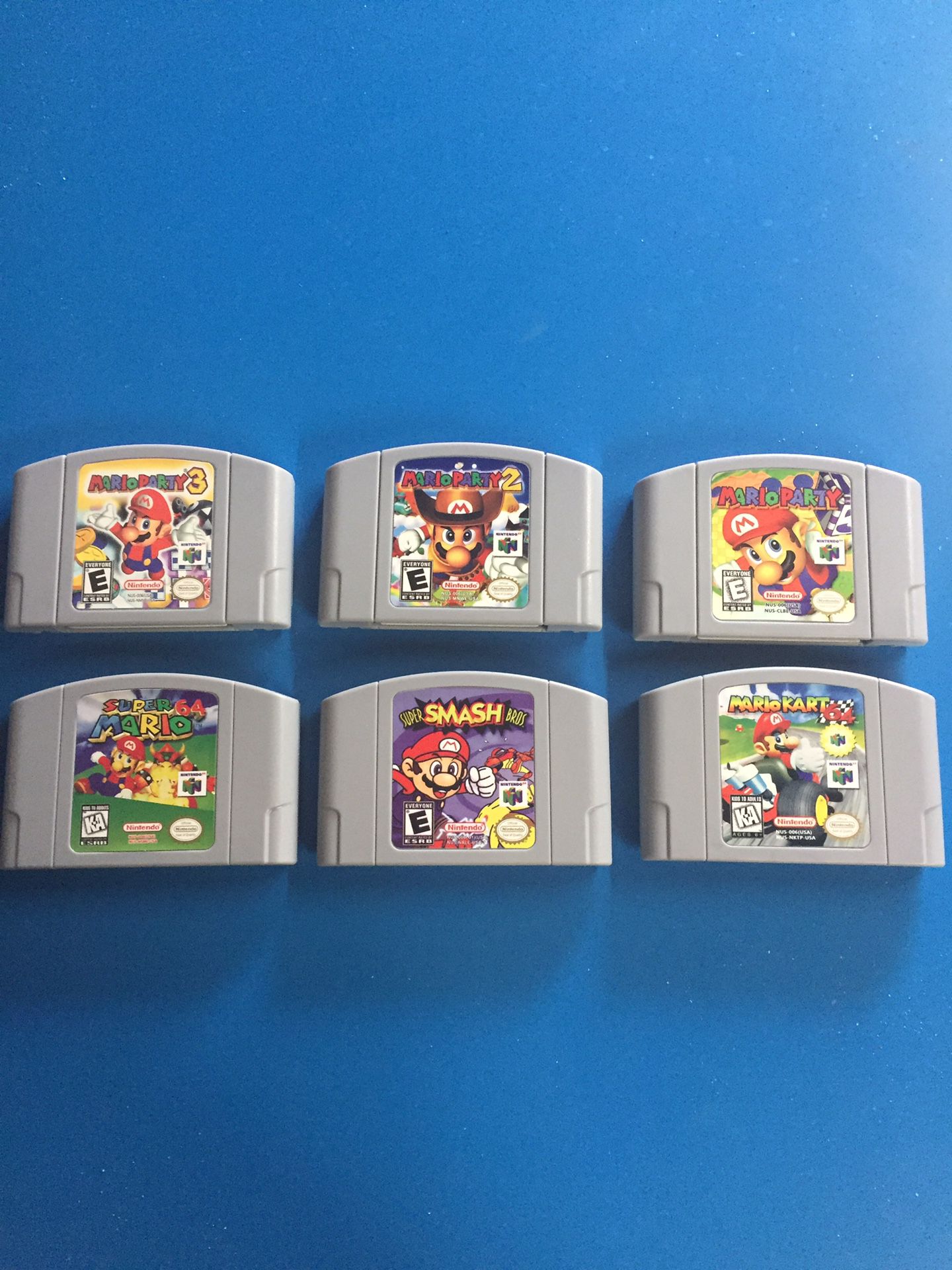 Mario Party 1 2 3 Smash Bros Mario Kart Super Mario n64 Nintendo games bundle