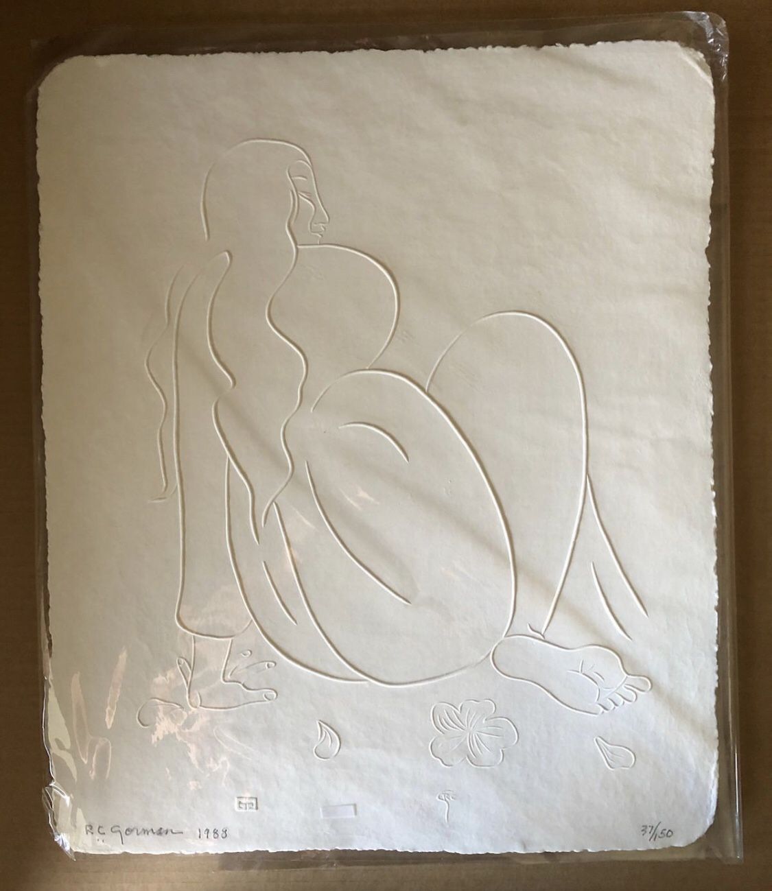 1988 Original R.C. Gorman Cast Paper Print ‘Kiana’ Limited Edition 37/150 Verifiable by the Person that Inherited All the Artists’s Work