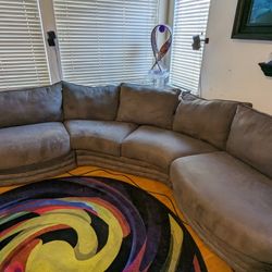 Curved Grey Couch