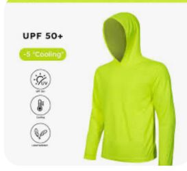 Yellow And Orange Long Sleeve Safety Shirt With Hoodie, Quick Dry Polyester