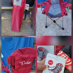 Oniva reclining camp chair, Coca Cola logo , BRAND NEW