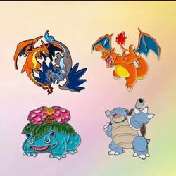 Pokemon bundle 4 pieces pins new