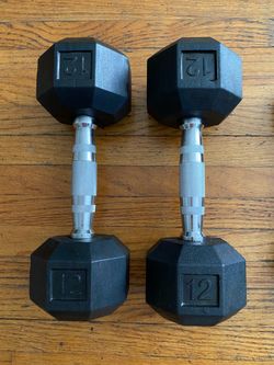 12 Pound Hex Dumbbells