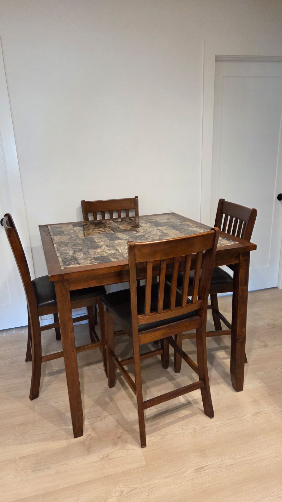 Counter-Height Dining Set - Square Table & 4 Chairs