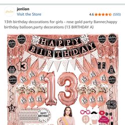 13th Birthday Party Decoration New and PreUsed