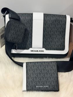 Michael Kors Men Messenger Bag with Wallet Set