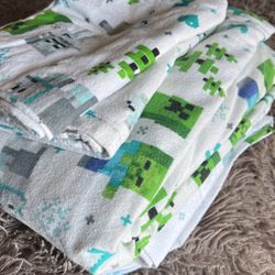 Twin Size Minecraft linens