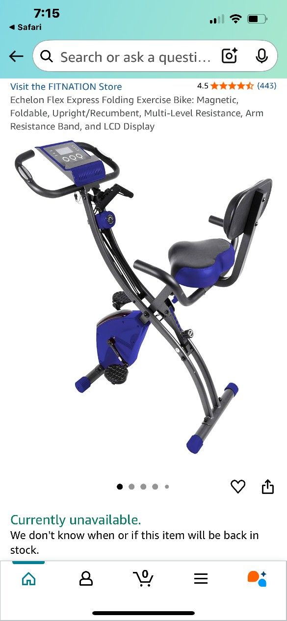 Echelon Flex Express Foldable Exercise Bike