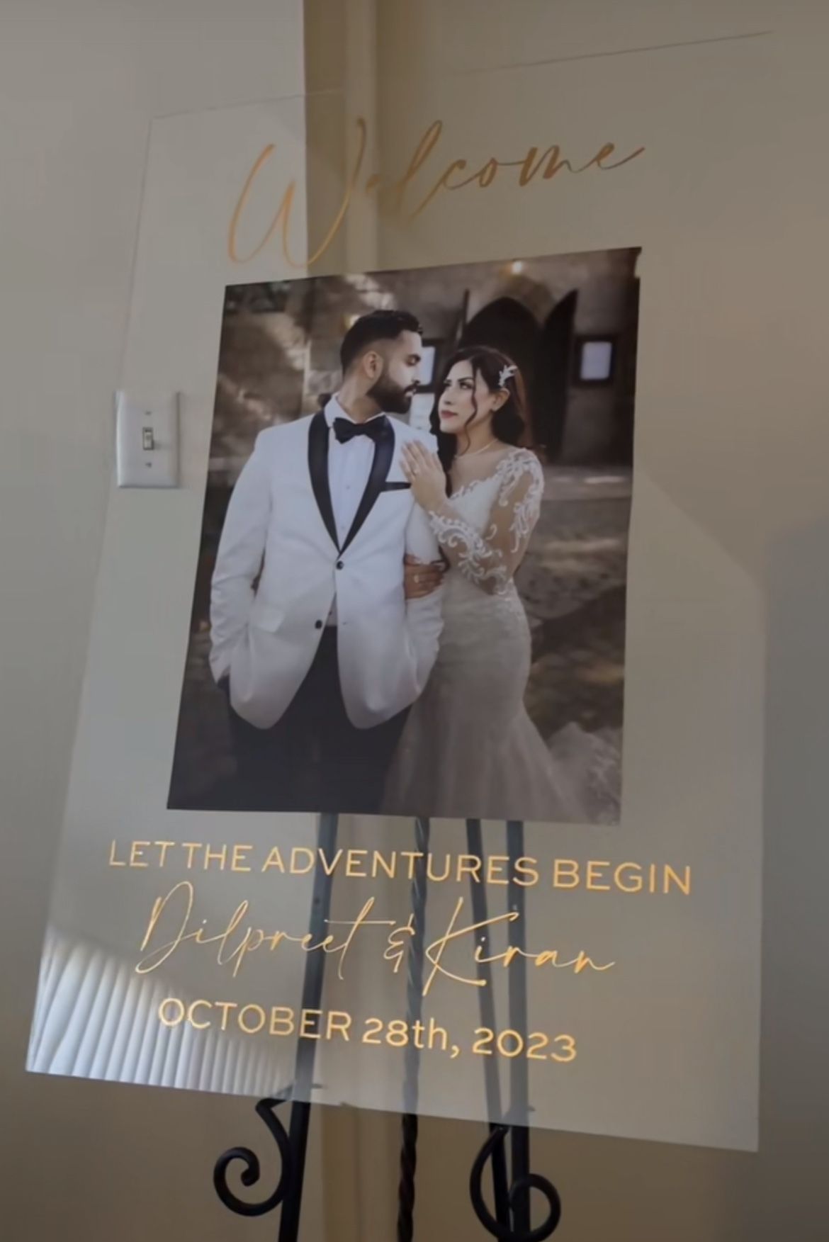 Acrylic Welcome Sign with Photo