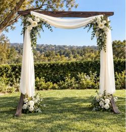 Rustic Wood Wedding Arch / Arbor – 8’ Wide × 7’5” Tall