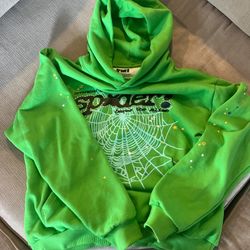 Spider Hoodie Green Size Large Brand New