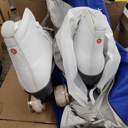 Classic Roller Skates High-Top Double-Row Leather Roller Skates for Women