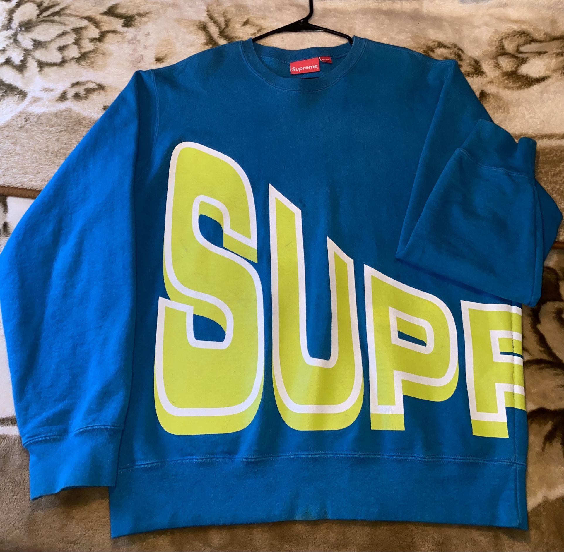 Supreme Side Arc Crewneck Dark Aqua