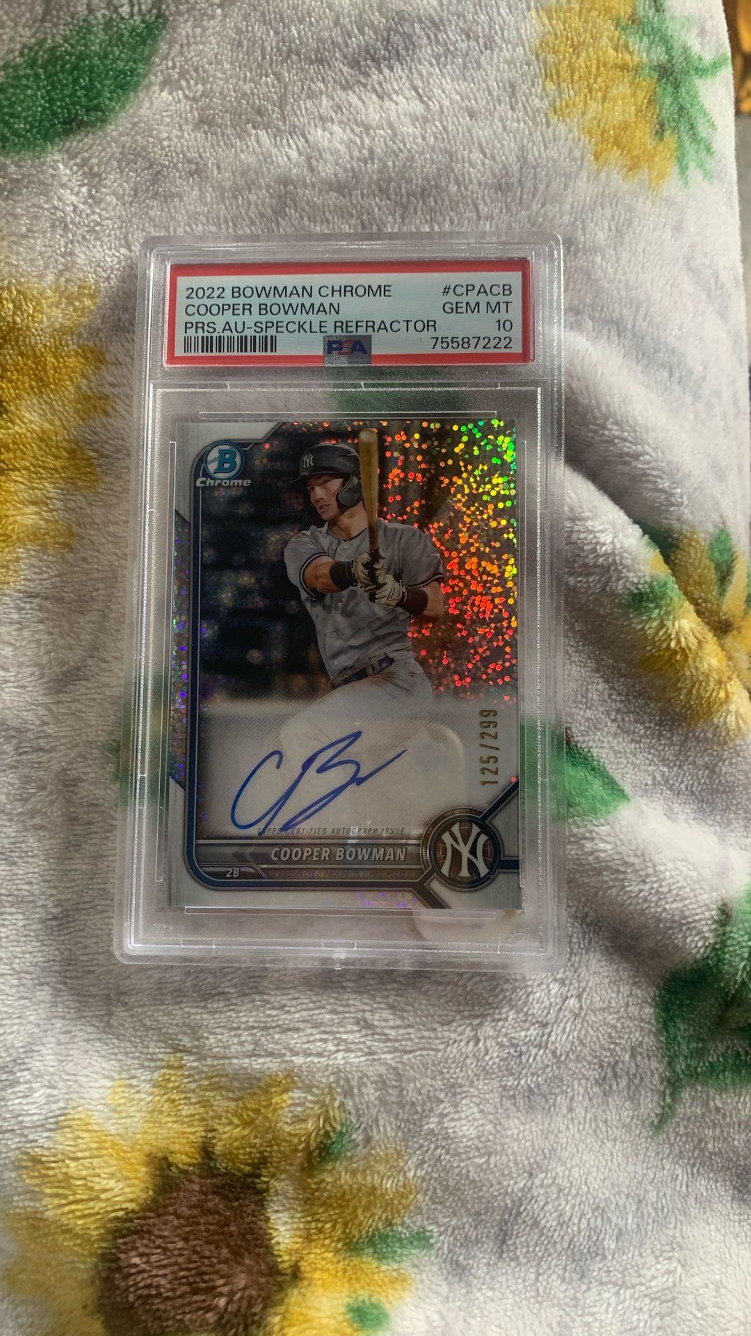 Cooper Bowman Autographed MLB Trading Card