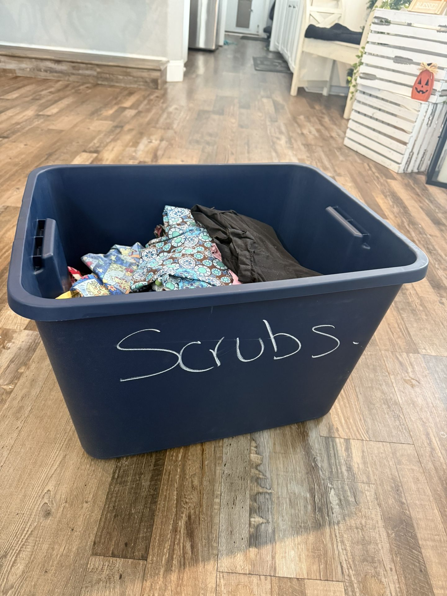 Tub Full of Women’s Scrubs