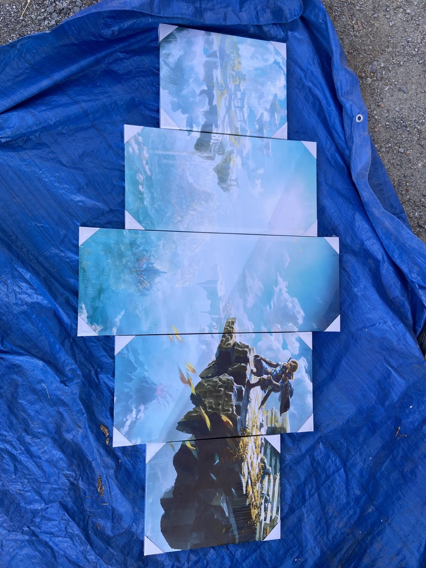 Zelda Tears Of The Kingdom 5 Piece Canvas Art