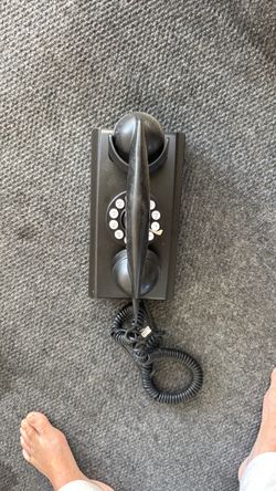 Vintage Black Wall Mount Rotary Telephone